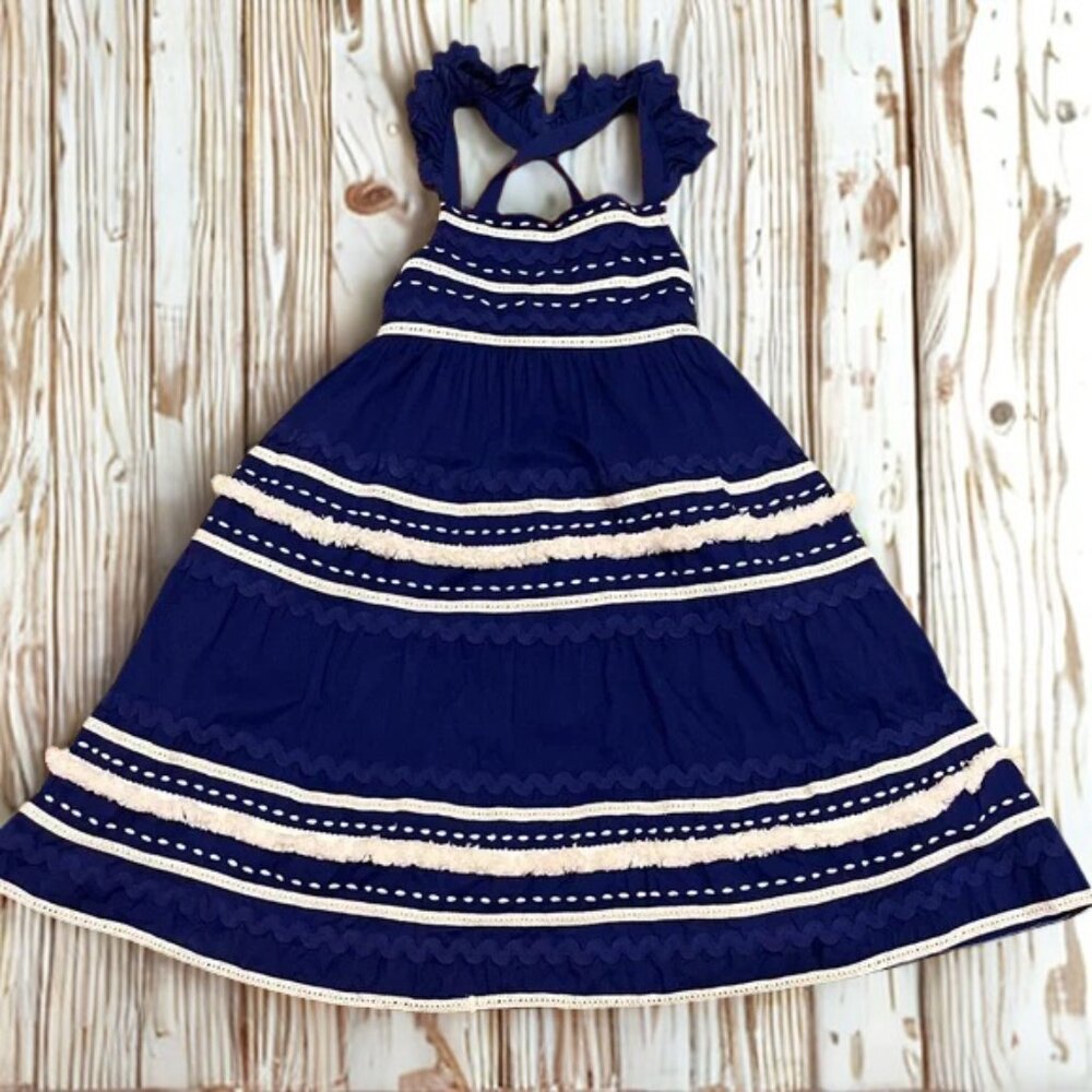 Mini Boden Tiered Toddler Ric Rac Dress 3T
